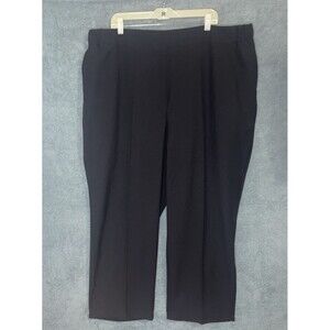 Lane Bryant‎ Womens Dress Pants 24 Black Straight Leg Corp Office Career Preppy